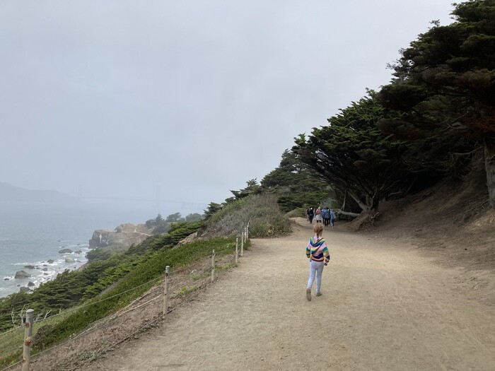 Child hikes in San Francisco