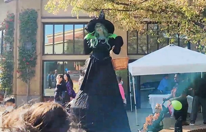 witch at the outdoor shopping mall