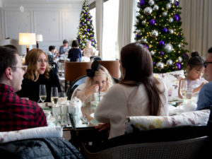 high tea service with families