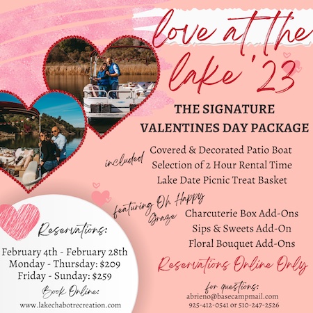 love on the lake ad for lake chabot valentines