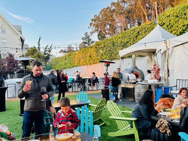 A Magical Holiday Staycation at Berkeley's Claremont Club & Spa 9 crowd eating outside