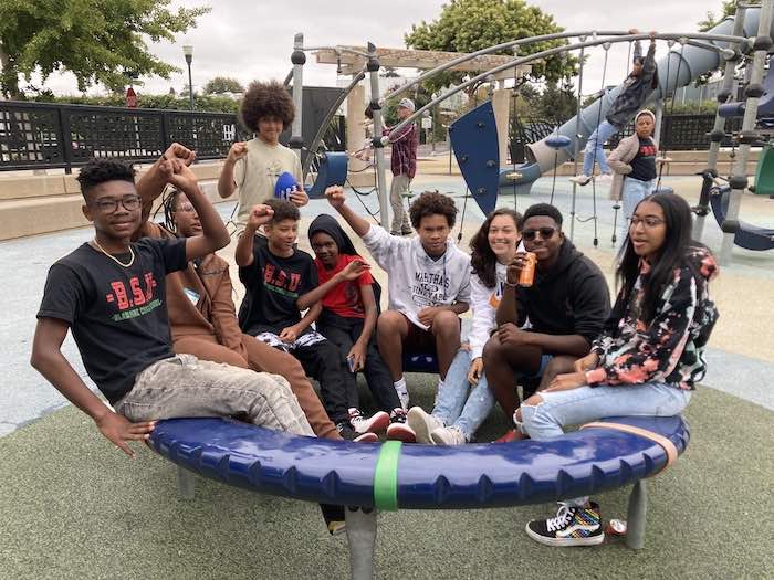 Sponsor Spotlight: Black Pine Circle School 4 BPC Black Student Union gathering on playground