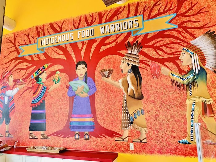 mural of indigenous food warriors
