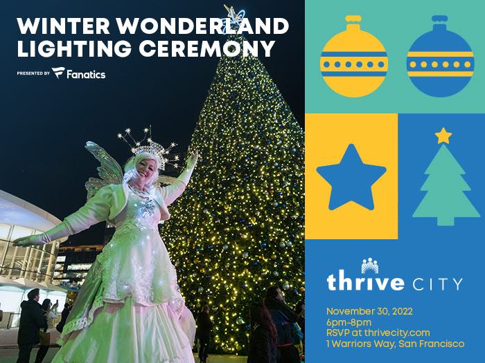chase center tree lighting event ad