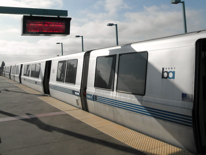 Bart Train at West Oakland Station