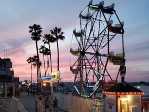 balboa island fun zone at dusk