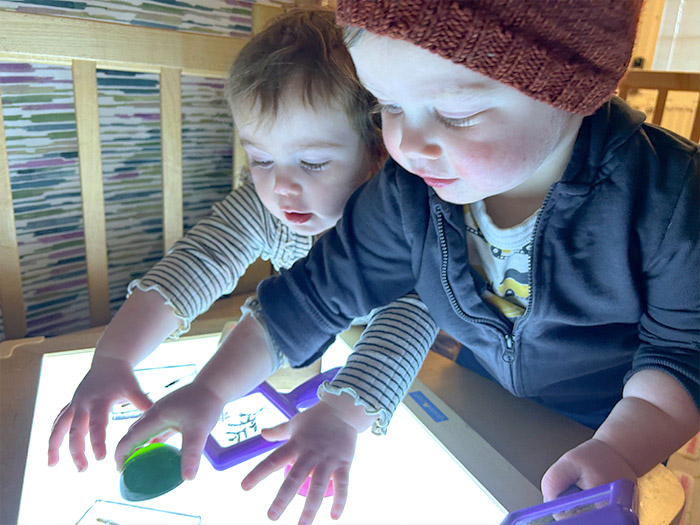 Toddlers at Blue Leaf Preschool in the Berkeley Hills