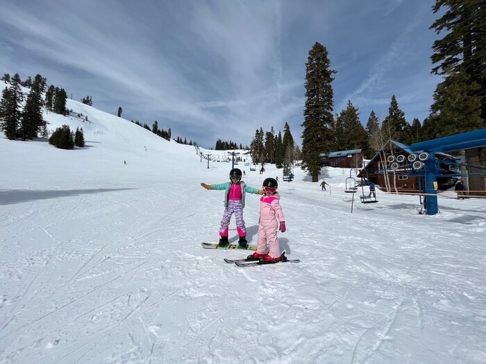 Children on ski hill