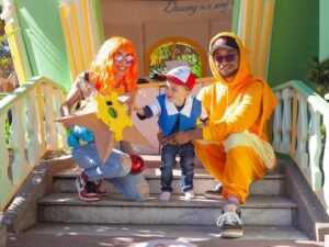 childrens fairyland families at halloween jam in adorable costumes