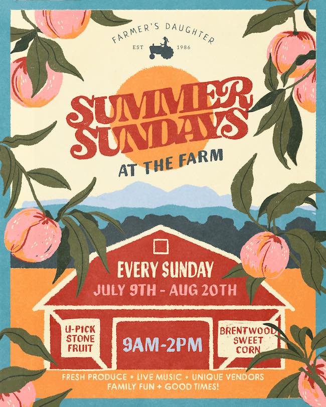 summer sundays promotional ad with music and fun for families