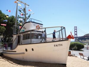 Children playing on boat