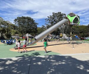 San Pablo Park Climbing Structure with slide and kids