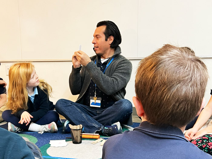 Circle time at EBI school