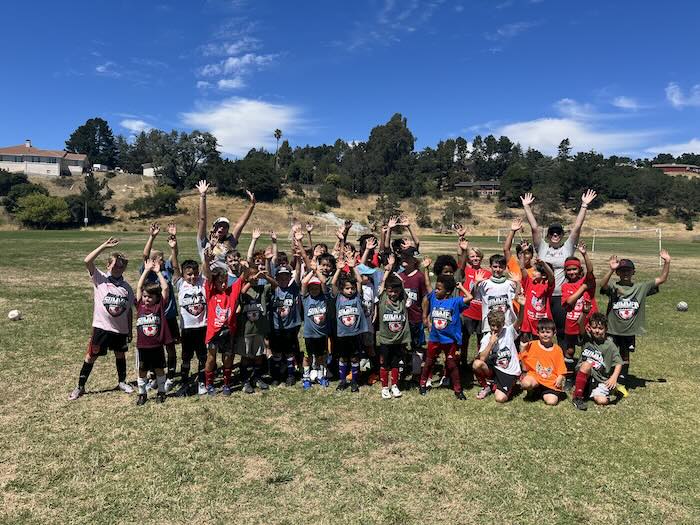 happy campers soccer camp footballers