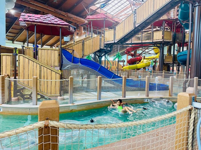 lazy river and water slides