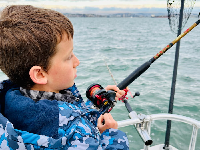 boy fishing