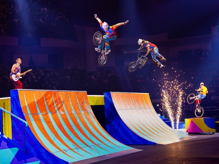 bmx trick riders at circus