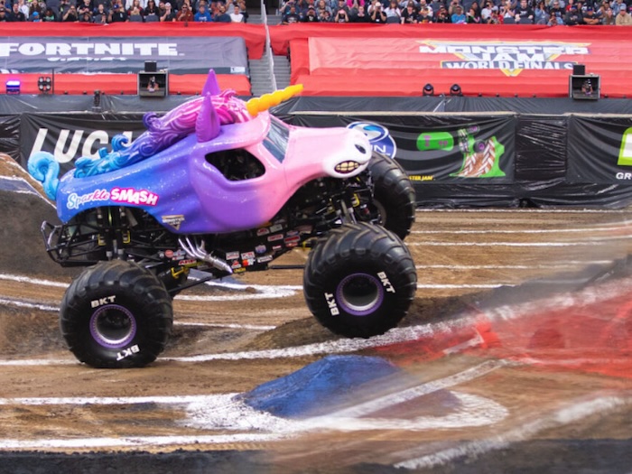 Sparkle Smash Monster Truck on dirt