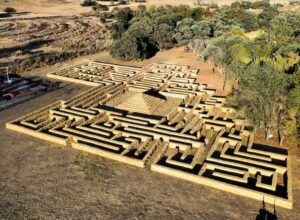 Mickelson Hay Maze overhead view
