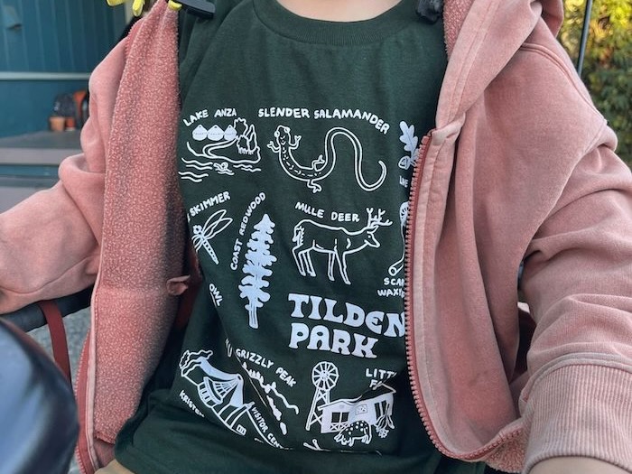 kid in a tilden park t shirt