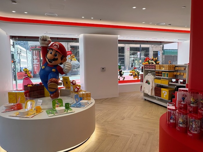 Nintendo Store San Francisco super mario merchandise display