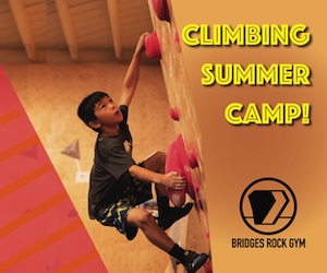 Bridges Rock Gym Ad