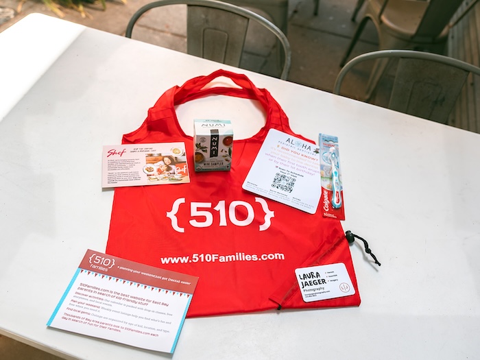 sponsors in goody bags: 510families, shef, aloha pediatric dentistry, laura jaeger photography, numi tea