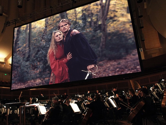 mockup of the princess bride in front of live orchestration with the sf symphony