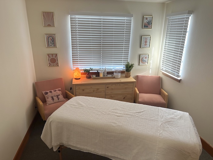 Massage room at Brilliant Births