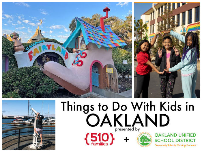 fairyland shoe, kids at oakland school, jack london square in collage