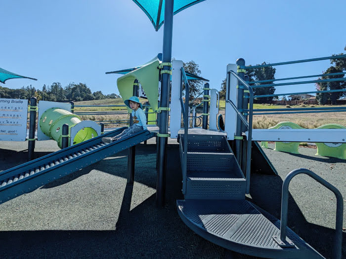 Roller Slide at the all-abilities play structure in Martinez