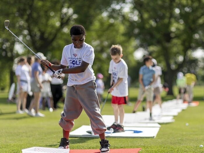 Golf With Us clinic sponsored by BankofAmerica and part of youth on course