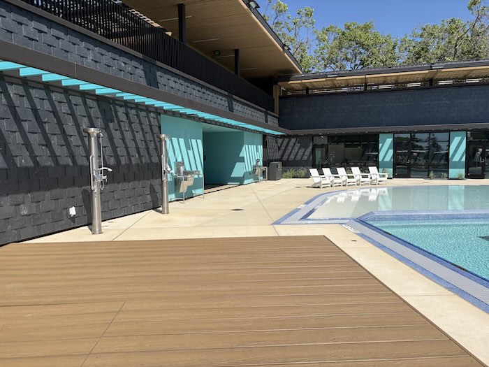 Piedmont Community Pool restrooms and zero entry 