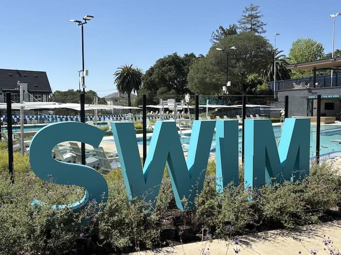 Piedmont Community Pool welcome sign SWIM